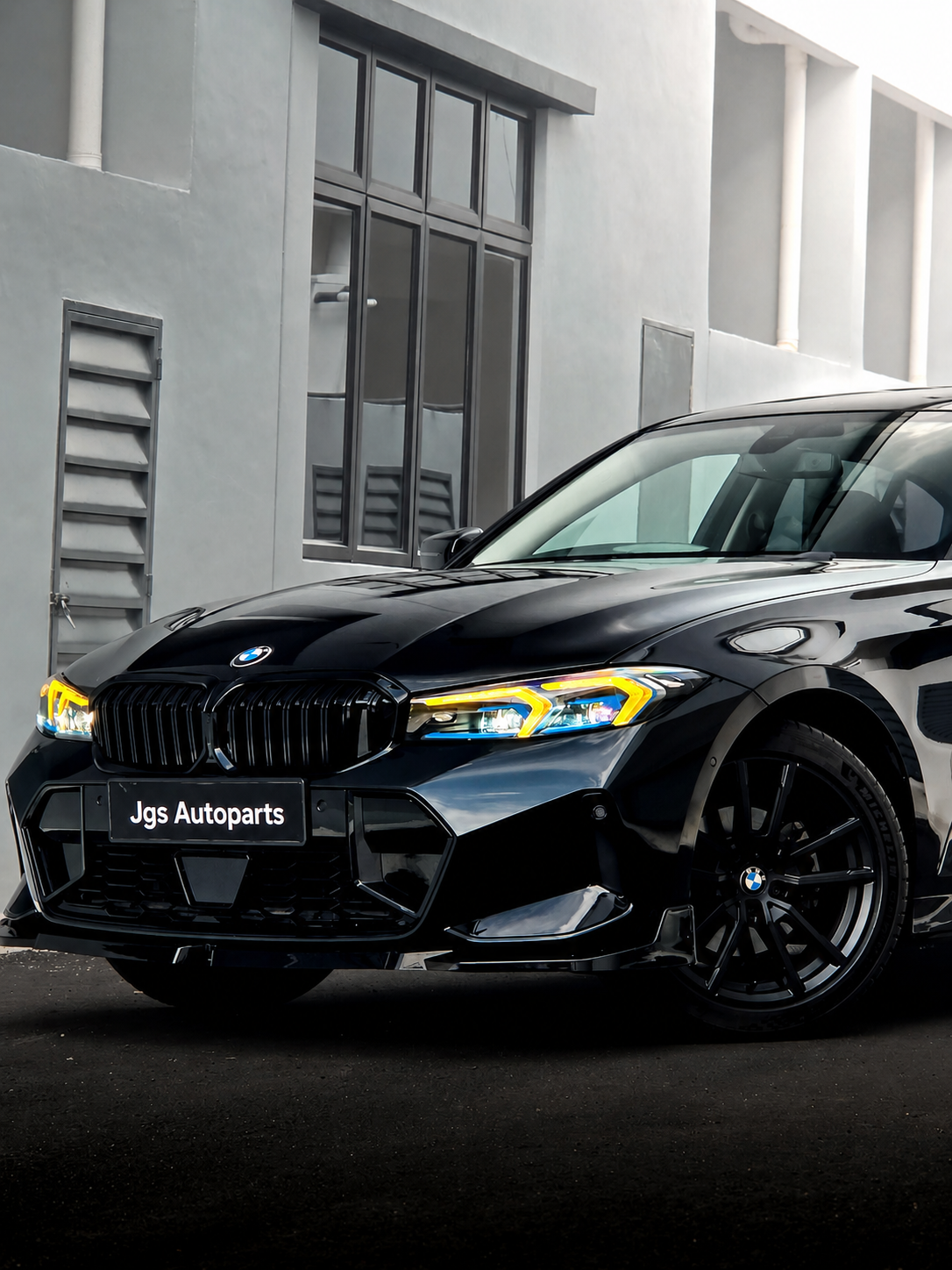Completed black BMW G20 LCI conversion by JGS Auto Parts